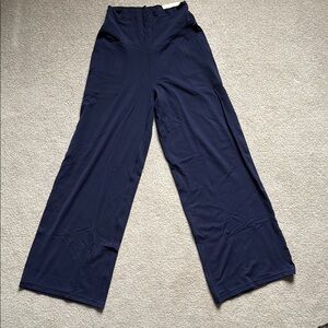 Aerie Wide Leg Blue Pants High Waisted